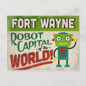 Fort Wayne Indiana Robot - Funny  Briefkaart (Voorkant)
