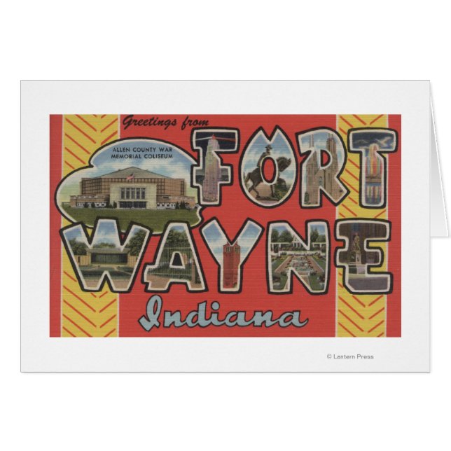 Fort Wayne, Indiana - Scènes de grandes lettres (Devant horizontal)