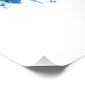 Fort Wayne Indiana Skyline Blue Perfect Poster (Hoek)