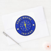Fort Wayne Indiana Vierkante Sticker (Envelop)