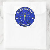 Fort Wayne Indiana Vierkante Sticker (Tas)
