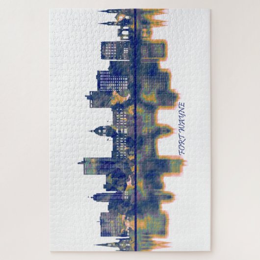 Fort Wayne Skyline Legpuzzel (Verticaal)