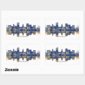 Fort Wayne Skyline Rechthoekige Sticker (Vel)