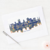 Fort Wayne Skyline Rechthoekige Sticker (Envelop)