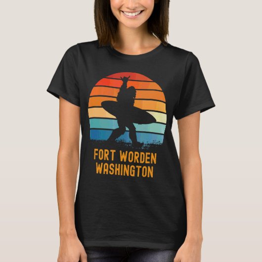 Fort Worden Washington Sasquatch Souvenir T-shirt (Voorkant)