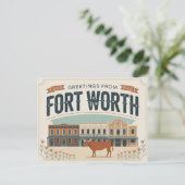Fort Worth Briefkaart | Groeten (Staand voorkant)