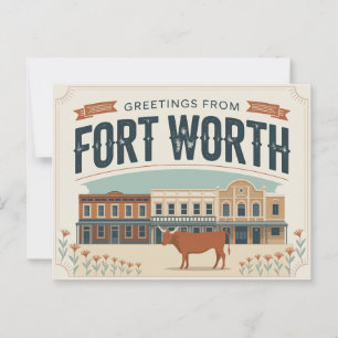  Fort Worth Briefkaart   Groeten