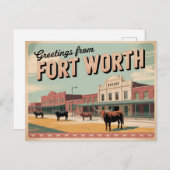 Fort Worth Briefkaart | Groeten (Voorkant / Achterkant)