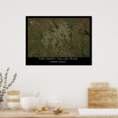 Fort Worth - Dallas , Texas from Space Poster (Keuken)