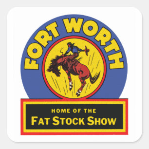 Fort Worth Fat Stock Show Vierkante Sticker