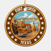 Fort Worth Keramisch Ornament (Achterkant)