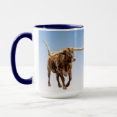 Fort Worth Stock Yards Texas Graphic, Mug (Gauche)
