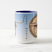 Fort Worth Stock Yards Texas Graphic, Mug (Centre)