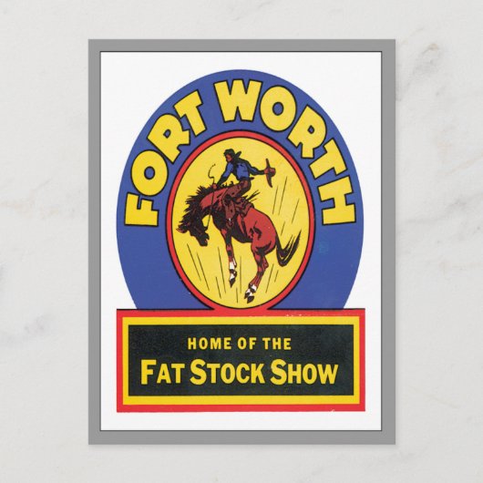  Fort Worth, Texas Briefkaart (Voorkant)