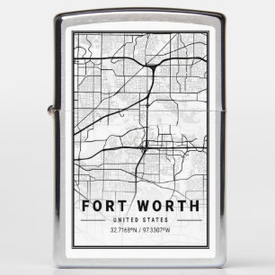 Fort Worth Texas City Travel City-kaart