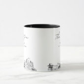 Fort Worth Texas Croquis Simple Custom Wedding Mug (Centre)