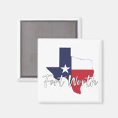 Fort Worth, Texas Drapeau Magnet (Recto/Verso)