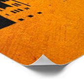 Fort Worth Texas Gold Skyline Poster (Hoek)