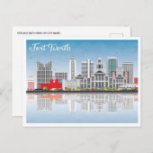  Fort Worth Texas Groeten van Briefkaart (Voorkant / Achterkant)