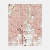 Fort Worth Texas Map (1995) Fleece Deken (Voorkant)