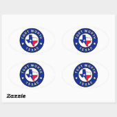 Fort Worth Texas Ovale Sticker (Vel)