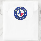 Fort Worth Texas Ovale Sticker (Tas)