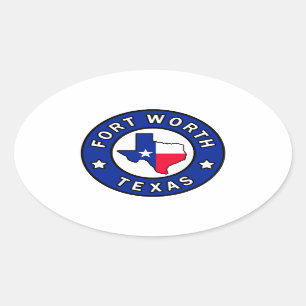 Fort Worth Texas Ovale Sticker