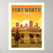  Fort Worth, Texas Poster (Voorkant)