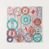 Fort Worth Texas: reispostzegels. Wandkleed (Voorkant (horizontaal))