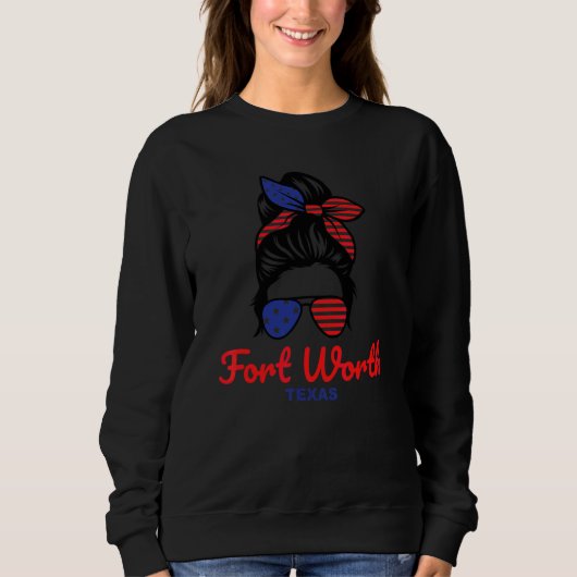 Fort Worth Texas Retro Rommelige Knot Trui (Voorkant)