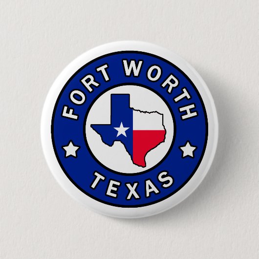 Fort Worth Texas Ronde Button 5,7 Cm (Voorkant)
