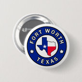 Fort Worth Texas Ronde Button 5,7 Cm (Voorkant /achterkant)