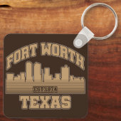 Fort Worth, Texas Sleutelhanger (Achterkant)