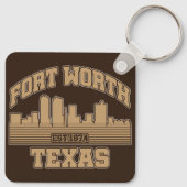 Fort Worth, Texas Sleutelhanger (Achterkant)