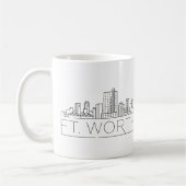 Fort Worth, Texas  | Stad gestileerde Skyline Koffiemok (Links)