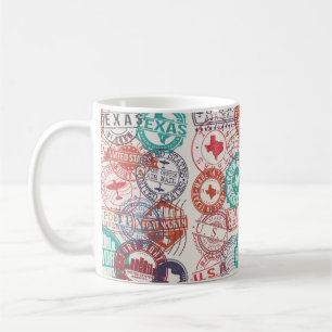 Fort Worth Texas Stamps. Reisstempel. gemaakt Koffiemok