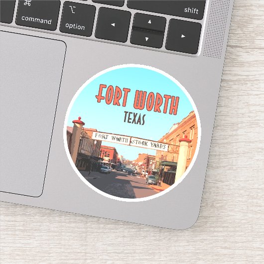 Fort Worth Texas Stock Yards Sticker (Detail)