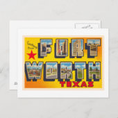 Fort Worth Texas TX  groot Briefkaart (Voorkant / Achterkant)