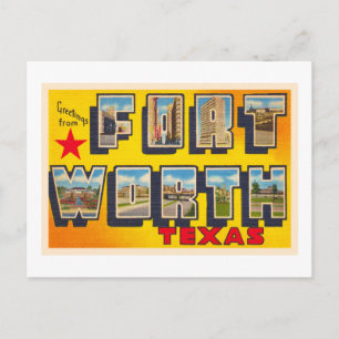 Fort Worth Texas TX groot Briefkaart