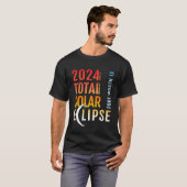 Fort Worth Texas TX Totale Zonsverduistering 2024 T-shirt (Voorkant volledig)