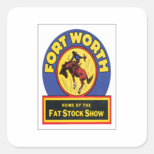  Fort Worth, Texas Vierkante Sticker