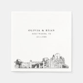 Fort Worth Trouwpapier Cocktail servet (Voorkant)