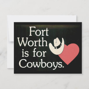 Fort Worth TX Cowboy Briefkaart
