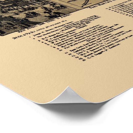 Fort Worth, TX Panoramic Map - 1886 Poster (Hoek)