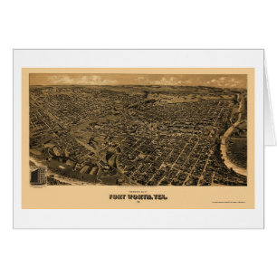 Fort Worth, TX Panoramic Map - 1891