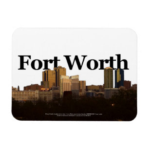 Fort Worth TX Skyline met Fort Worth in Sky Magneet