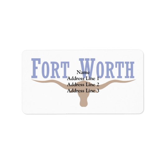 Fort Worth, Verenigde Staten Etiket (Voorkant)