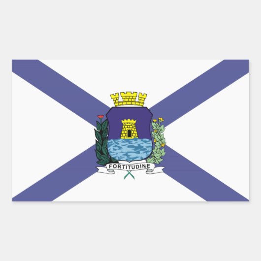Fortaleza, drapeau de la ville brésilienne Sticker (Devant)