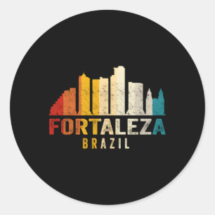 Fortaleza Skyline Brazilië Ronde Sticker