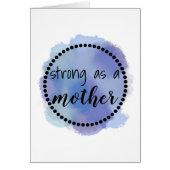 Forte comme une carte de voeux de la Fête des Mère (Devant)